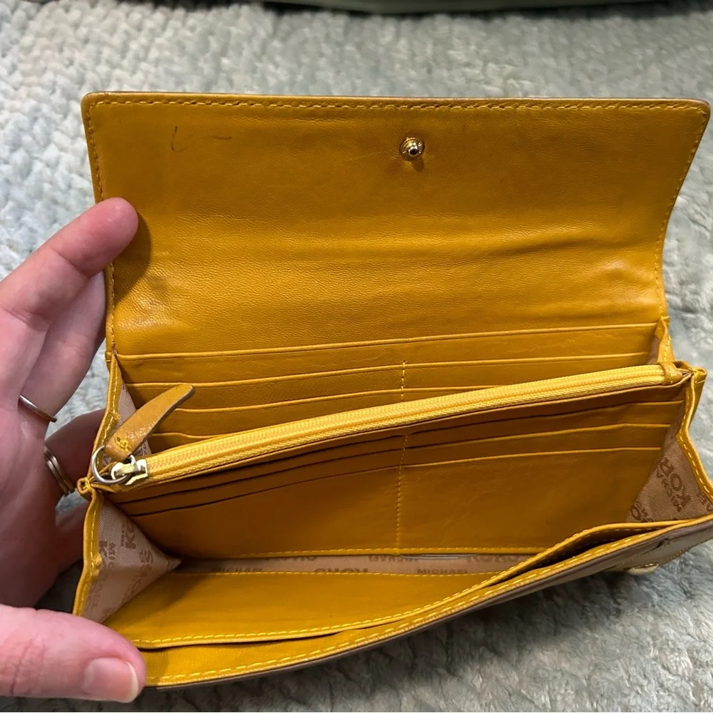 Michael Kors Yellow Stud Wallet - Picture 6 of 12